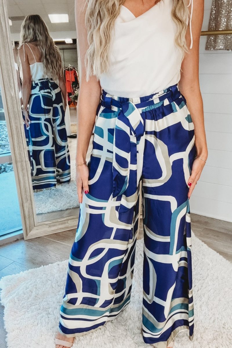 blue abstract wide leg pants simply me boutique 602133