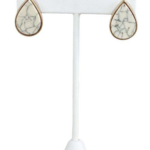 howlite teardrop stud earrings simply me boutique 967398