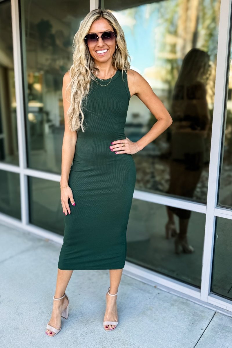 one of those girls bodycon racerback green dress simply me boutique 969689