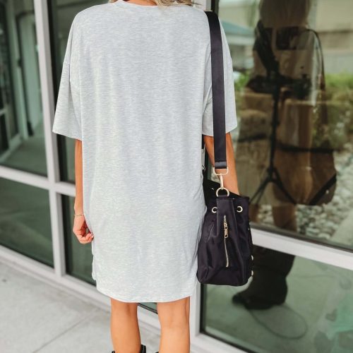 rock fest grey graphic shirt dress simply me boutique 192753