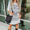 Rock Fest Grey Graphic Shirt Dress - Simply Me Boutique