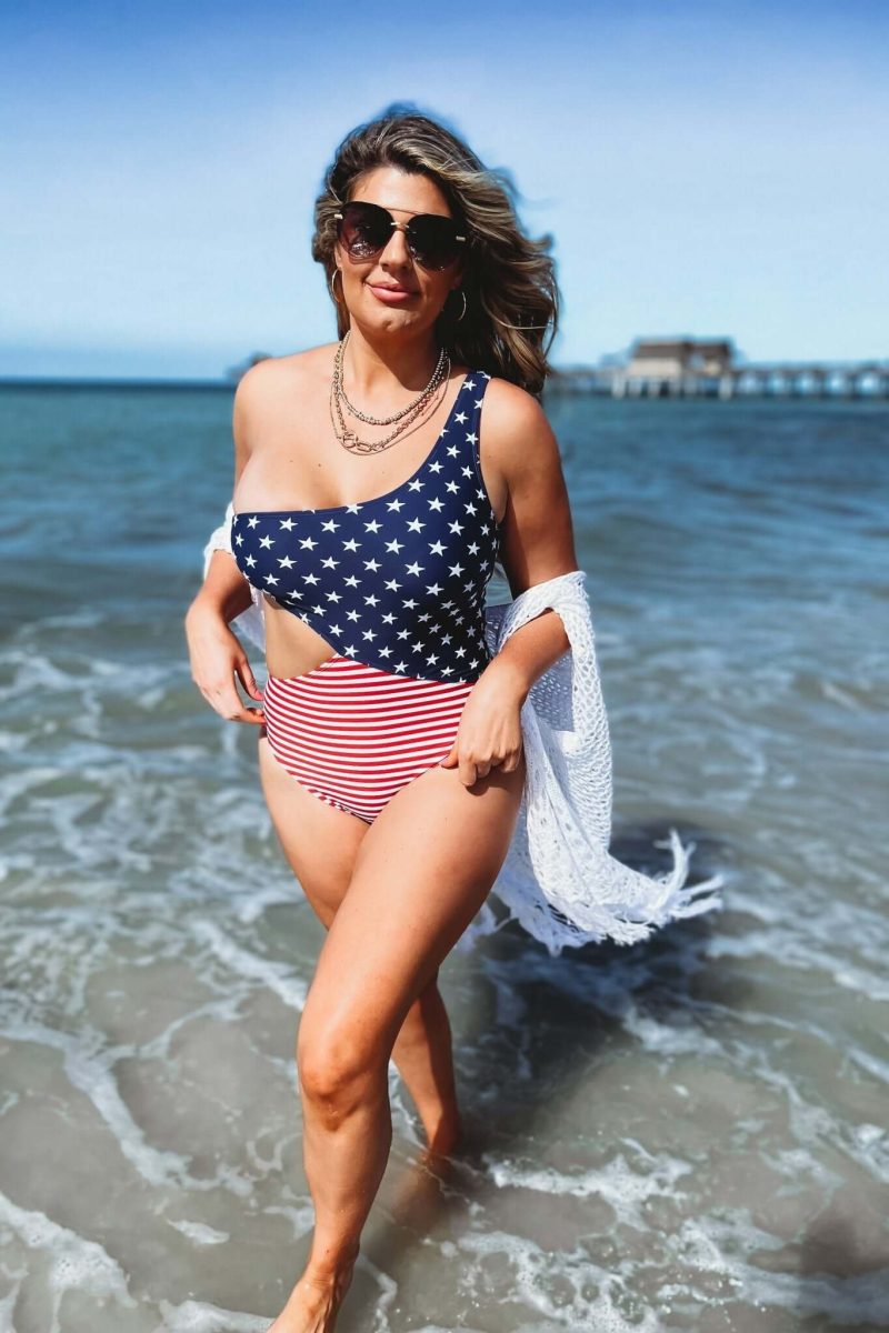 star spangled one shoulder one piece swimsuit simply me boutique 436074