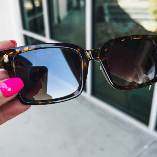 THE MARGIE Metallic Accent Resin Frame Sunglasses - Simply Me Boutique