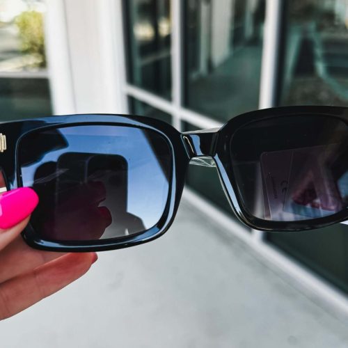 THE MARGIE Metallic Accent Resin Frame Sunglasses - Simply Me Boutique