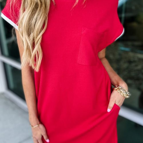 varsity chic red dress simply me boutique 698586