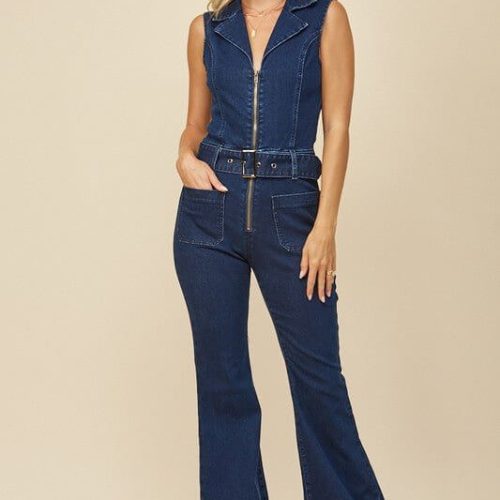 western denim belted jumpsuit simply me boutique 341956